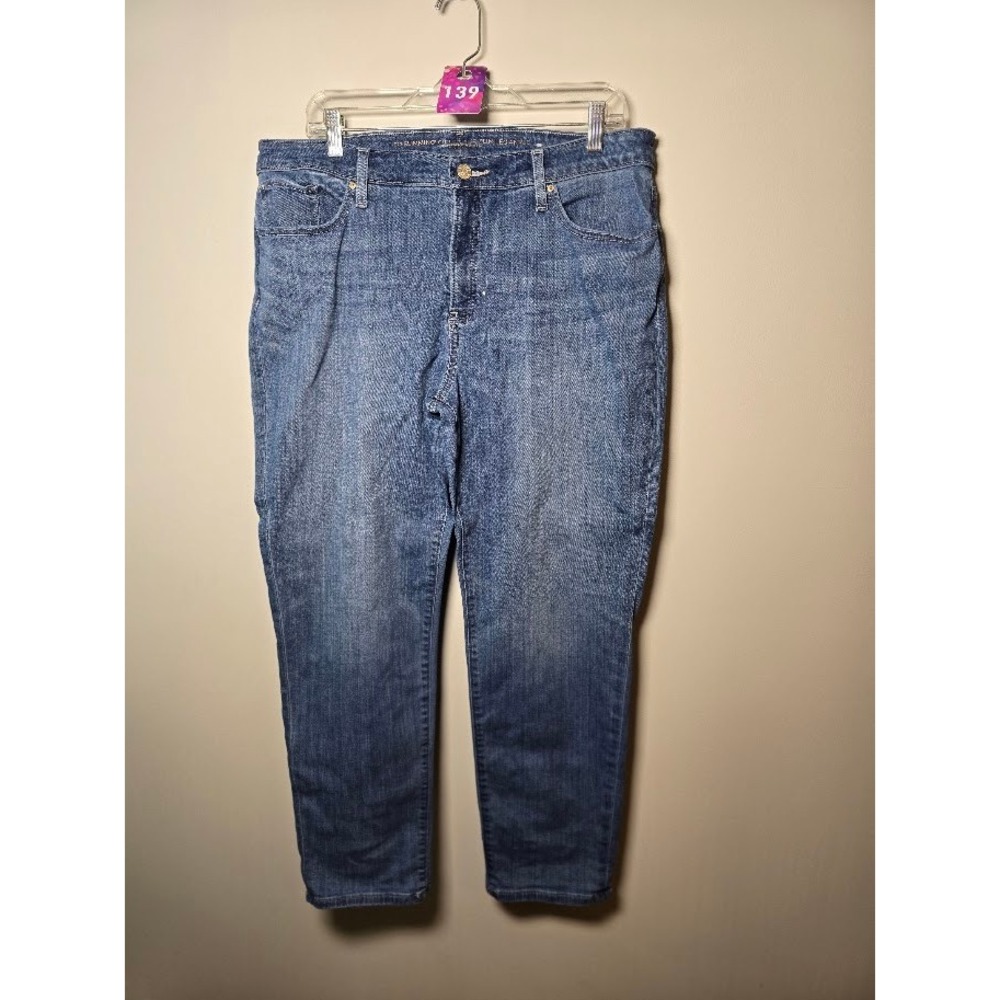 Chico's Womens So Slimming Girlfriend Slim Leg Ankle Jeans Denim Size 2.5 (14)